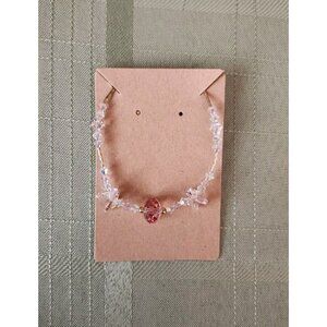 Pink Beaded Princess Bracelet 7" Chain Accessory